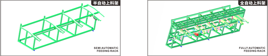 伺服双头平口倒角机上料架